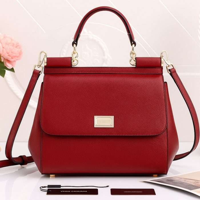 Dolce Gabbana Bag Maroon 25x13x22cm