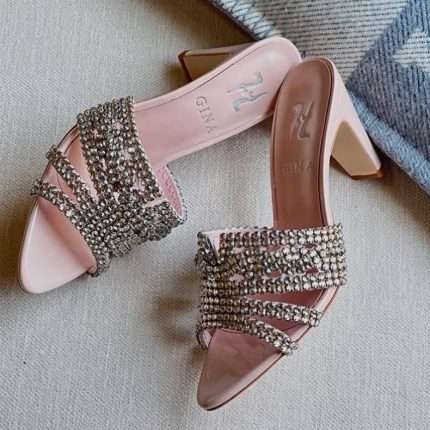 Leather Regina Heeled Sandals Biege
