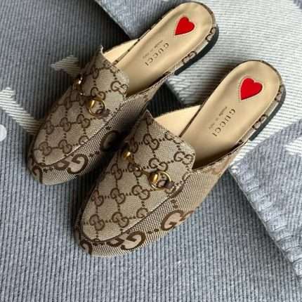Princetown Slippers in Jumbo GG Canvas