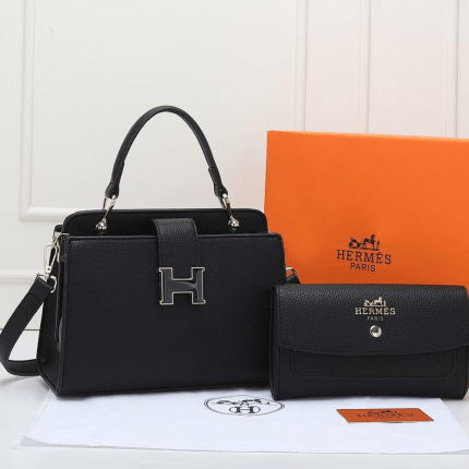 Hermes 25cm Black Bag