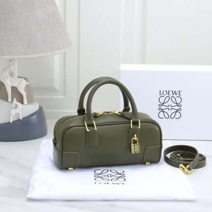 Loewe Bliss Green Amazona 23 Bag featuring Gold-Tone Hardware
