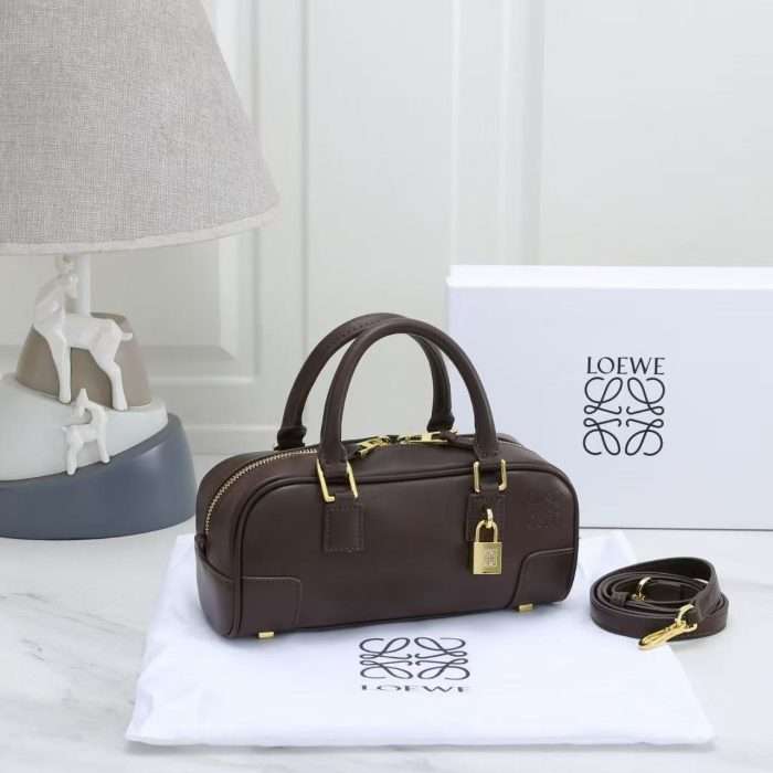 Loewe Brown Amazona 23 Bag featuring Gold-Tone Hardware