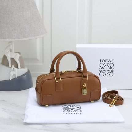 Loewe Tan Amazona 23 Bag featuring Gold-Tone Hardware
