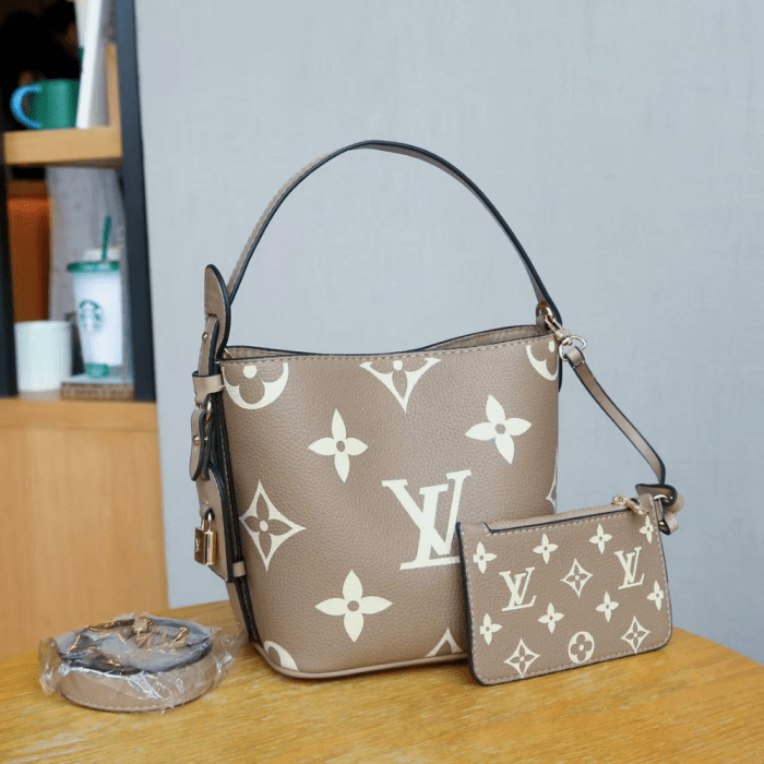 LV All In BB Bucket Bag Monogram Texture & Top Handle