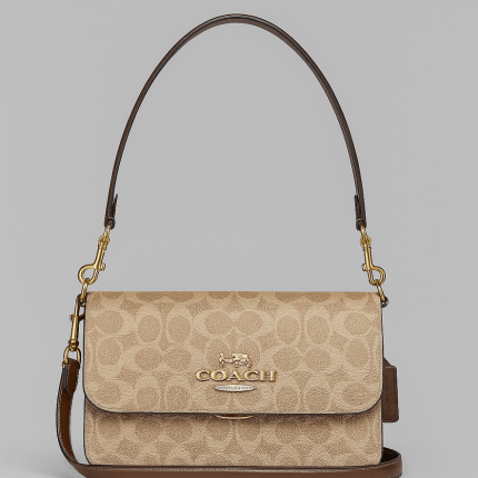 Coach Brynn Flap Shoulder Bag Monogram 23cm