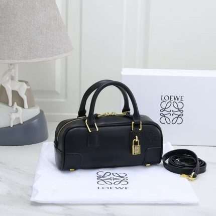 Loewe Black Amazona 23 Bag featuring Gold-Tone Hardware
