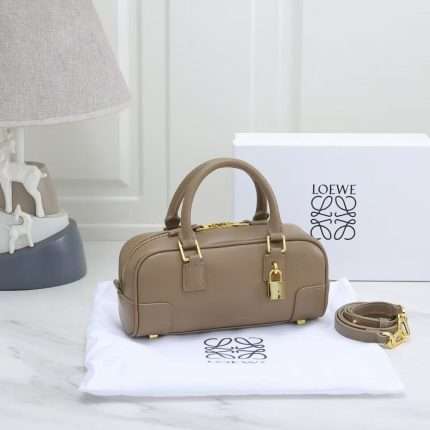 Loewe Taupe Amazona 23 Bag featuring Gold-Tone Hardware