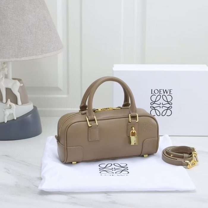 Loewe Taupe Amazona 23 Bag featuring Gold-Tone Hardware