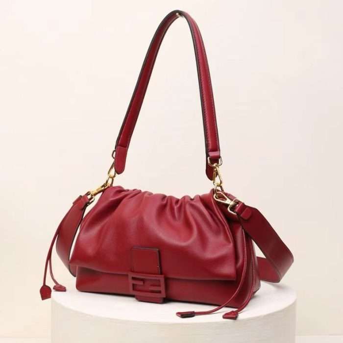 Fendi Mamma Baguette Maroon