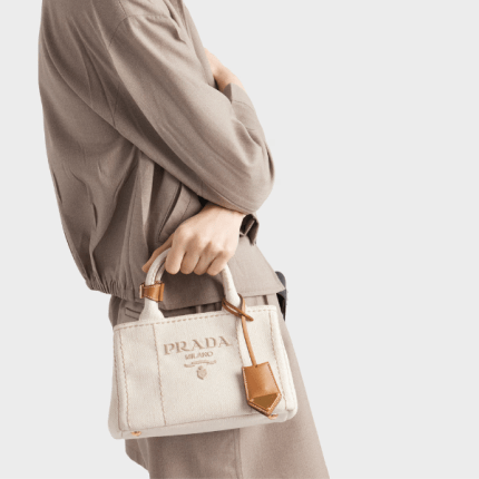 Prada Mini canvas shoulder bag