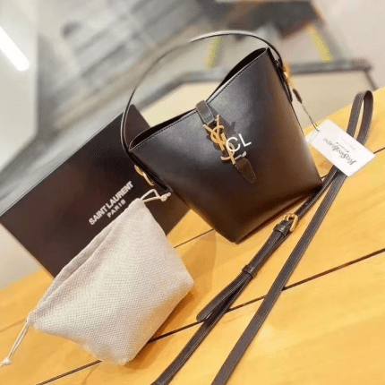 Yves Saint Laurent Sling Bucket Bag 24x12x18cm Black