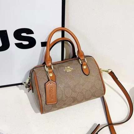 Coach Satchel Hand Bag Tan