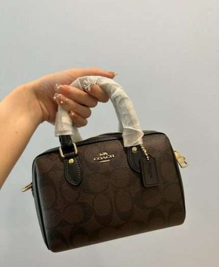 Coach Satchel Hand Bag Brown