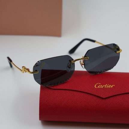Cartier Sunglasses Rimless Diamond Cut - Black Tint