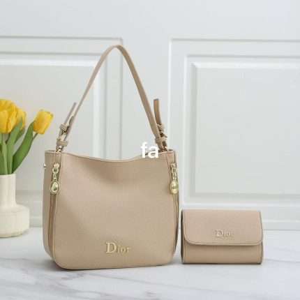 Dior Purse Shoulder Bag 27x10x23cm Beige