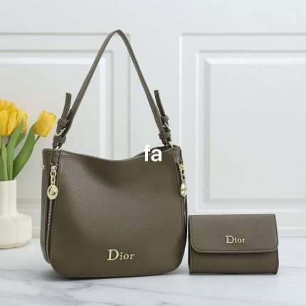 Dior Purse Shoulder Bag 27x10x23cm Taupe