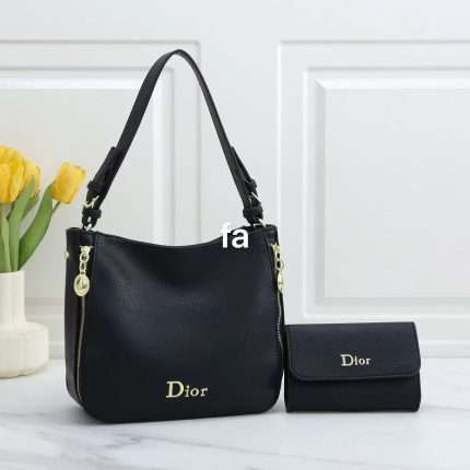 Dior Purse Shoulder Bag 27x10x23cm Black