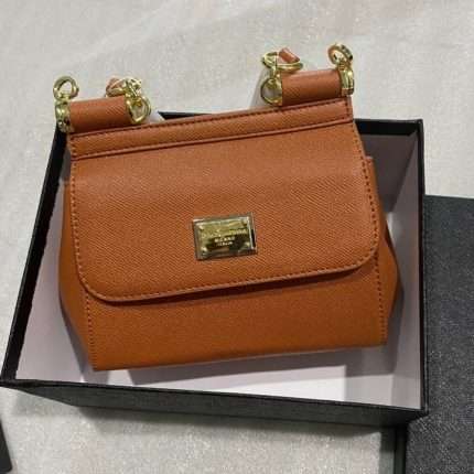 Dolce & Gabbana Sling Hand Bag 20cm Tan