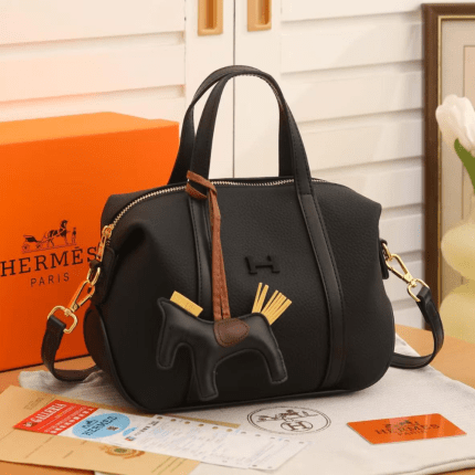 Hermes Women's Satchel Bag Black
